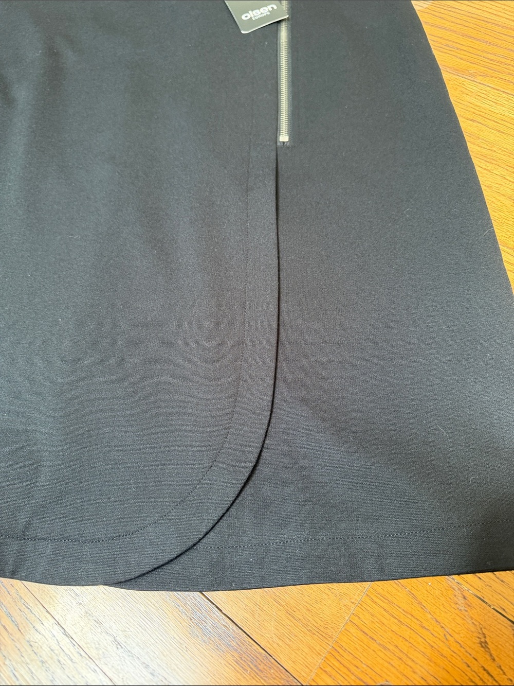 NWT Olsen sz 14 Black faux wrap skirt - closet staple; capsule wardrobe - Picture 4 of 11